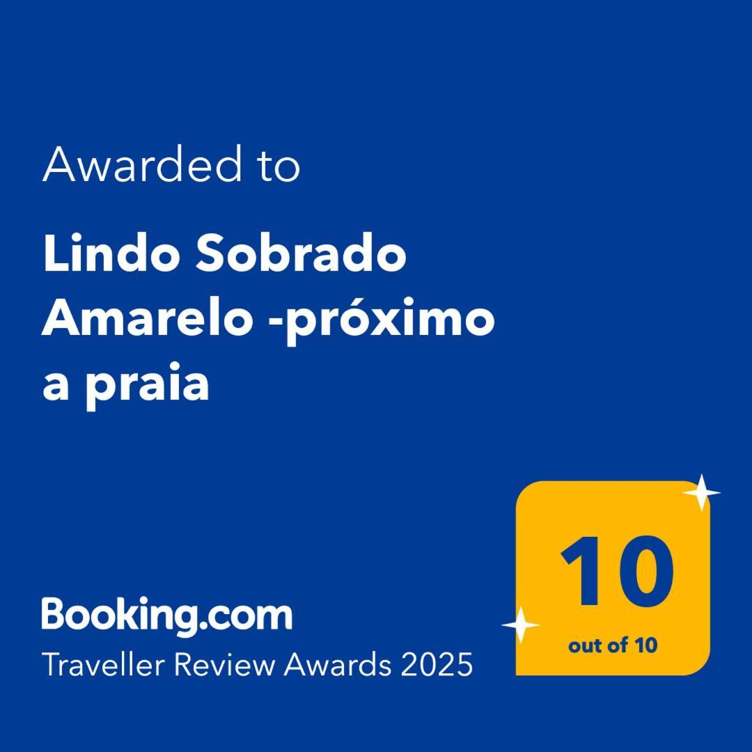 Lindo Sobrado Amarelo -Proximo A Praia Mongaguá Esterno foto